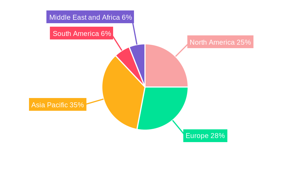Acoustic Insulation Market Market Share by Region - Global Geographic Distribution