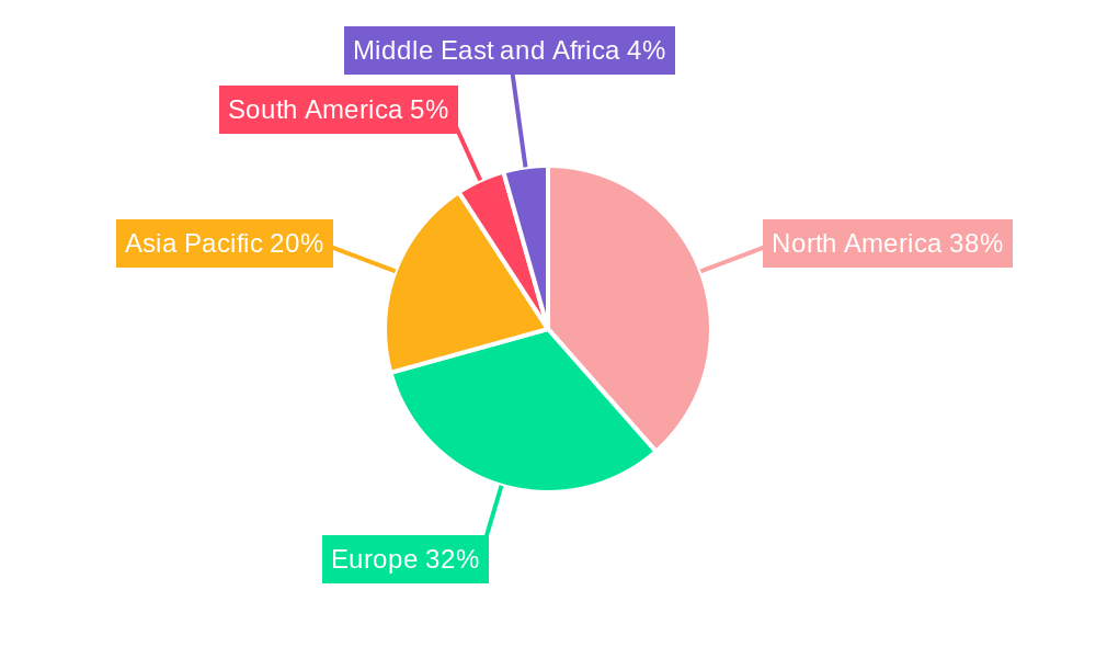 E-Brokerages Market Market Share by Region - Global Geographic Distribution