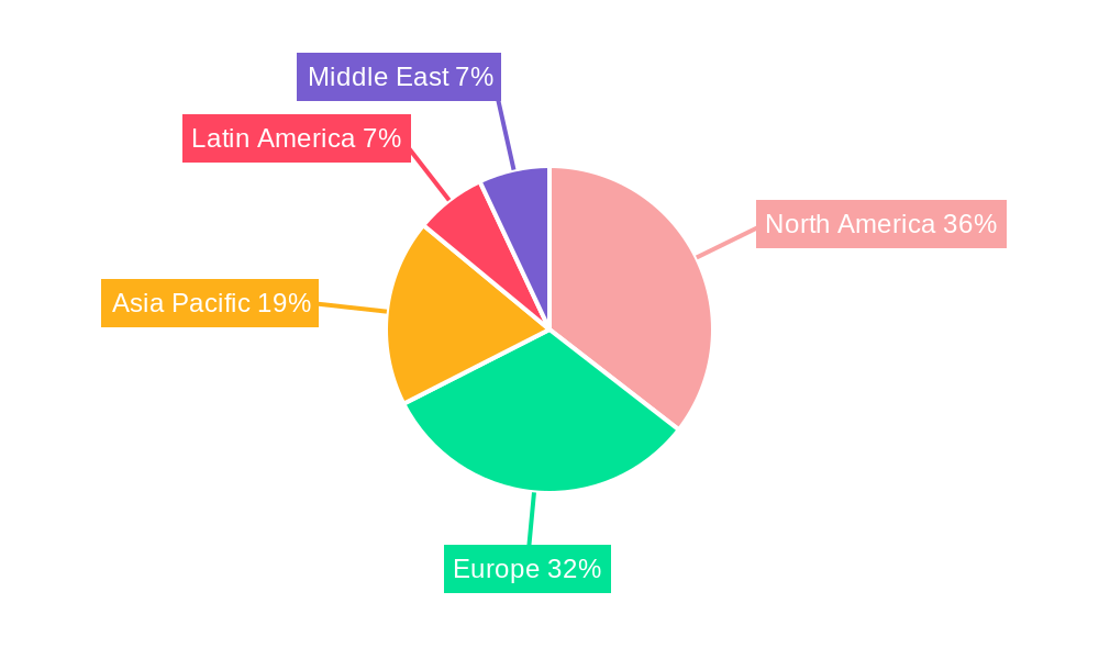 GDPR Services Industry Market Share by Region - Global Geographic Distribution