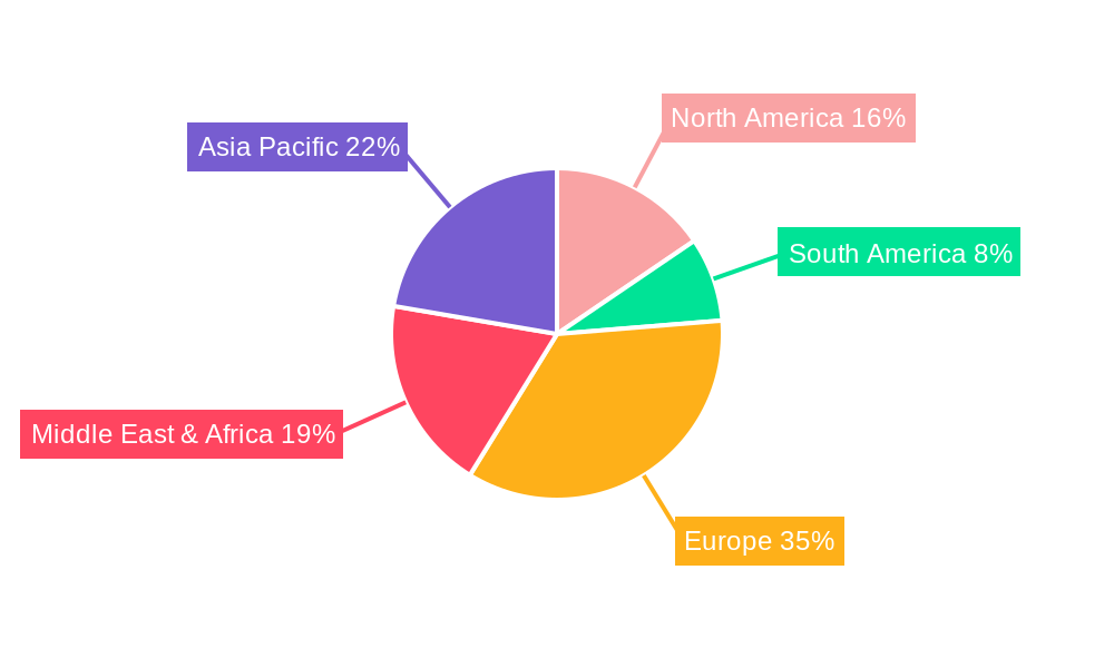 MEA Aviation Market Market Share by Region - Global Geographic Distribution