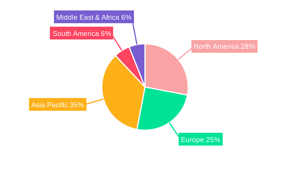 Netcom Device Connector Market Share by Region - Global Geographic Distribution