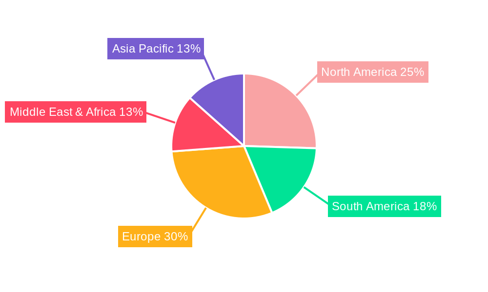 RTD Coffee Market in Africa Market Share by Region - Global Geographic Distribution