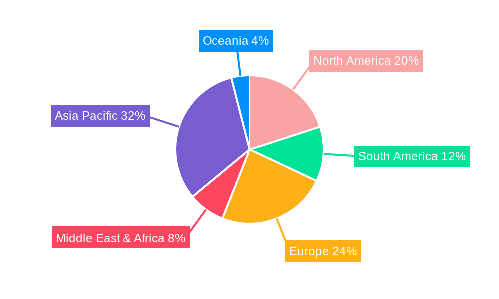 Soil Treatments Market Market Share by Region - Global Geographic Distribution