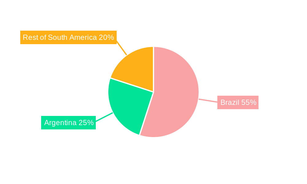 South America Frozen Desserts Market Market Share by Region - Global Geographic Distribution