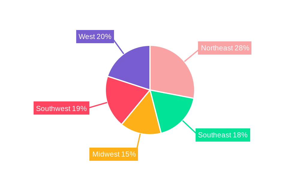 US Business Jet Market Market Share by Region - Global Geographic Distribution