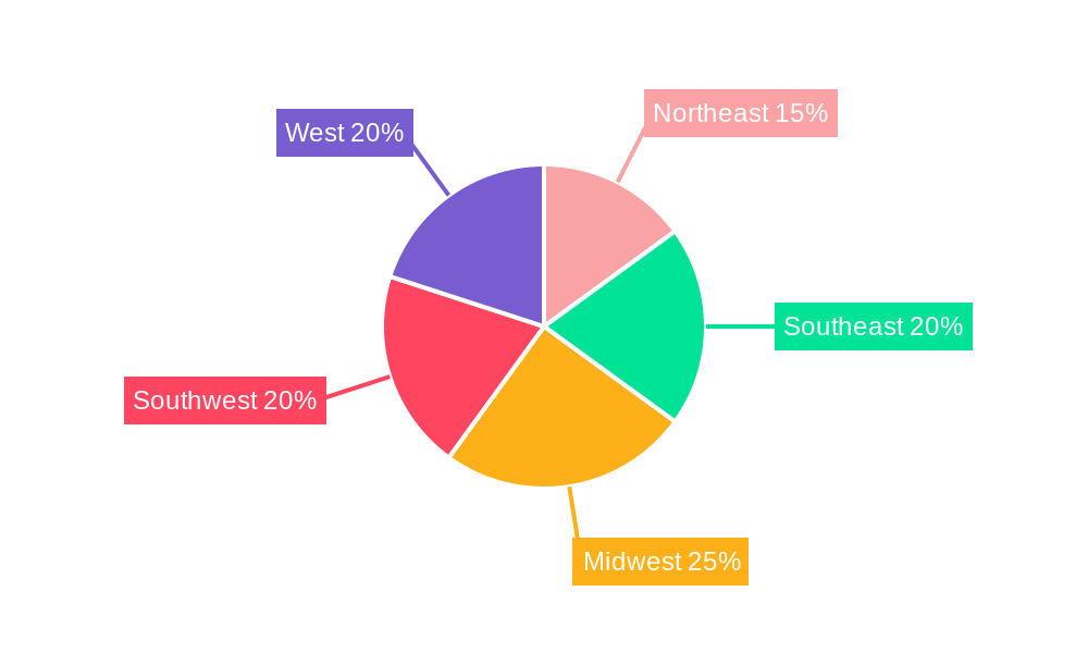US Insecticide Market Market Share by Region - Global Geographic Distribution