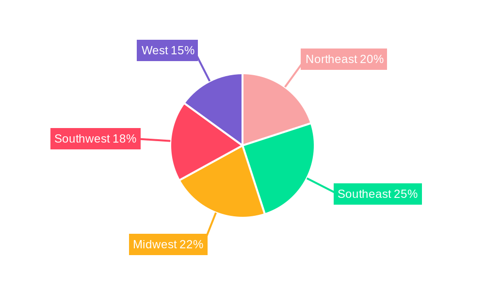 US Laundry Market Market Share by Region - Global Geographic Distribution