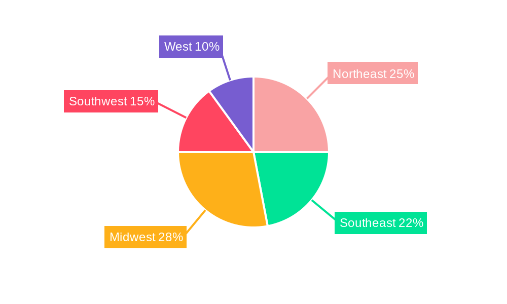 US Refrigerated Trucking Market Market Share by Region - Global Geographic Distribution