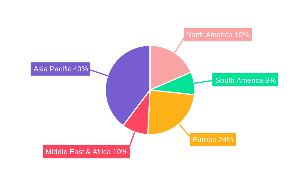 Calcite Industry Market Share by Region - Global Geographic Distribution