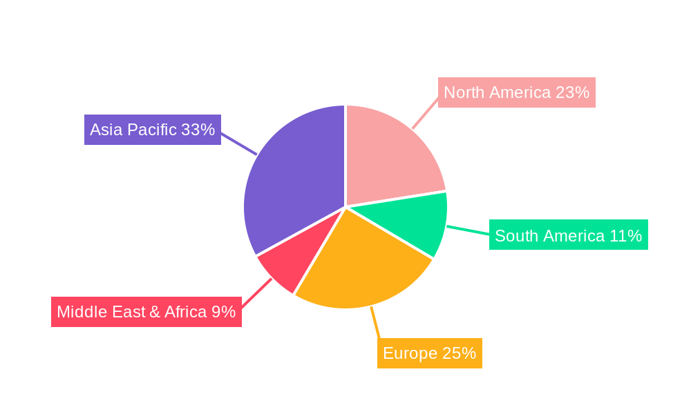 Dishwashing Liquid Market Share by Region - Global Geographic Distribution