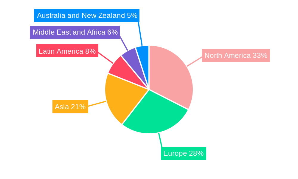 MOOC Industry Market Share by Region - Global Geographic Distribution