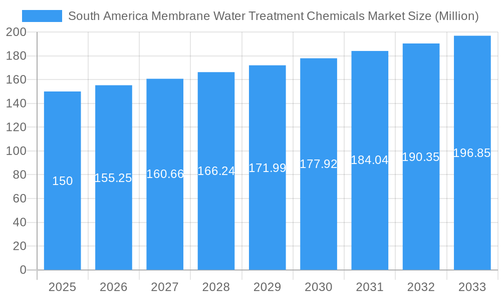 South America Membrane Water Treatment Chemicals Market Market Size and Forecast (2024-2030)