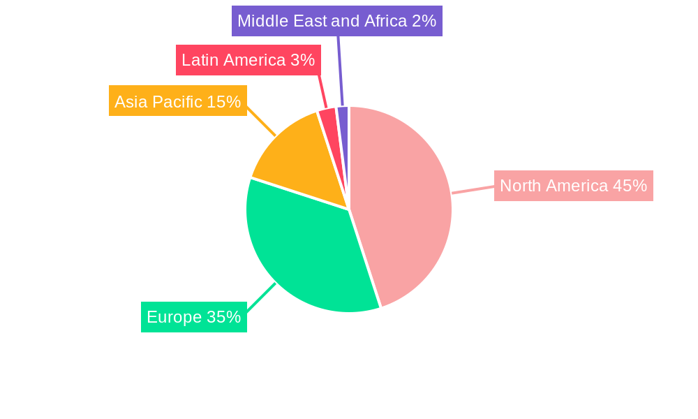 Air-based Military Electro-optical And Infrared Systems Market Market Share by Region - Global Geographic Distribution