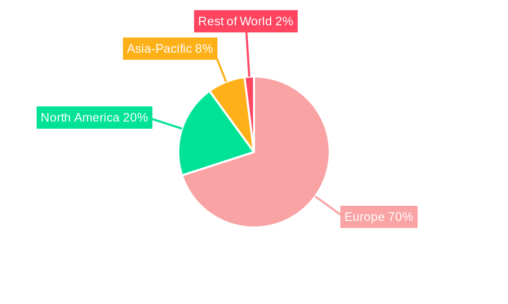 Boiler Water Treatment Chemicals Market in Europe Market Share by Region - Global Geographic Distribution