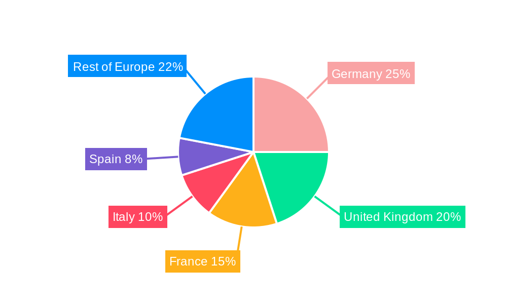 Europe Industrial and Institutional Cleaning Chemicals Market Market Share by Region - Global Geographic Distribution