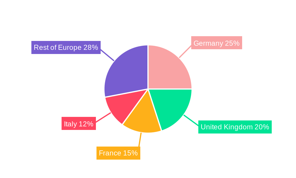 Europe Used Construction Machinery Market Market Share by Region - Global Geographic Distribution
