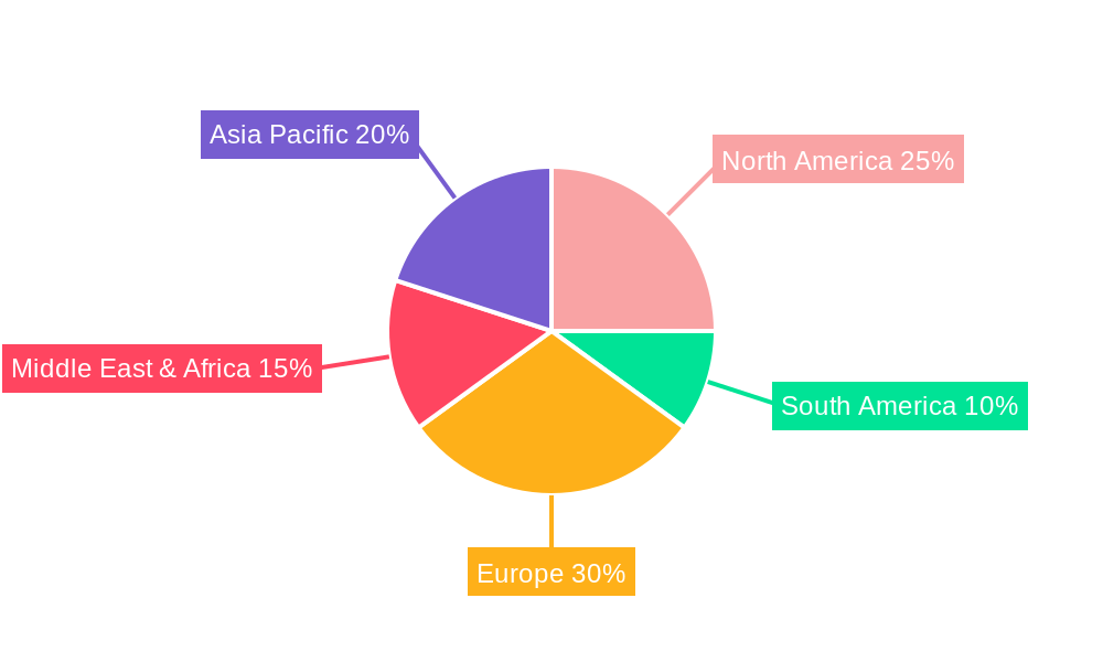 General Aviation Industry in Middle East and Africa Market Share by Region - Global Geographic Distribution