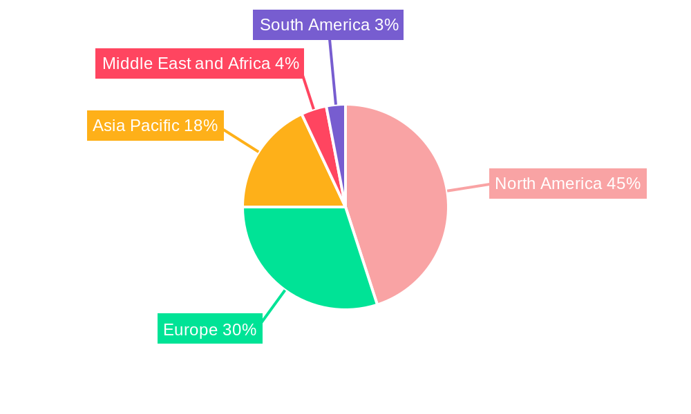 Global Artificial Intelligence in Diagnostics Market Market Share by Region - Global Geographic Distribution