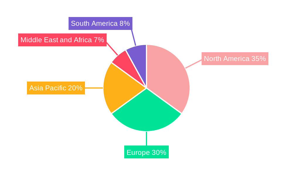 Global Medical Equipment Calibration Market Market Share by Region - Global Geographic Distribution