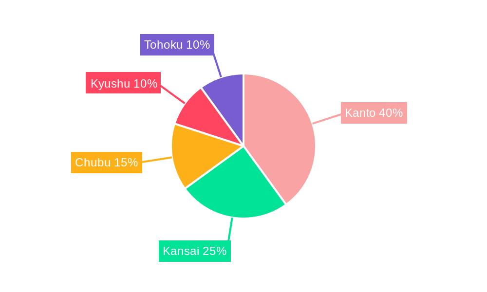 Japan EV Charging Infrastructure Market Market Share by Region - Global Geographic Distribution