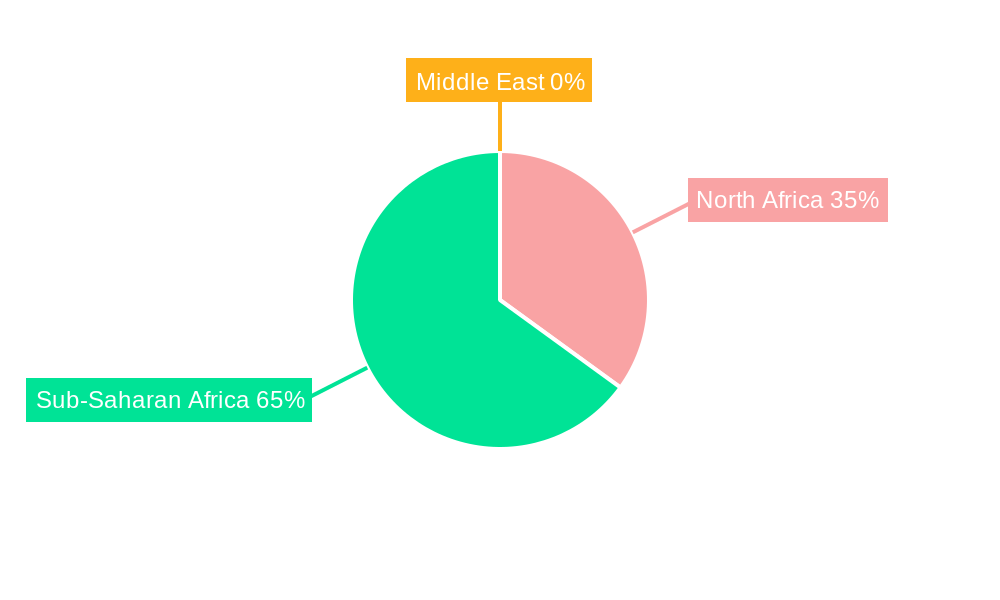 Middle East and Africa E Commerce Industry Market Share by Region - Global Geographic Distribution