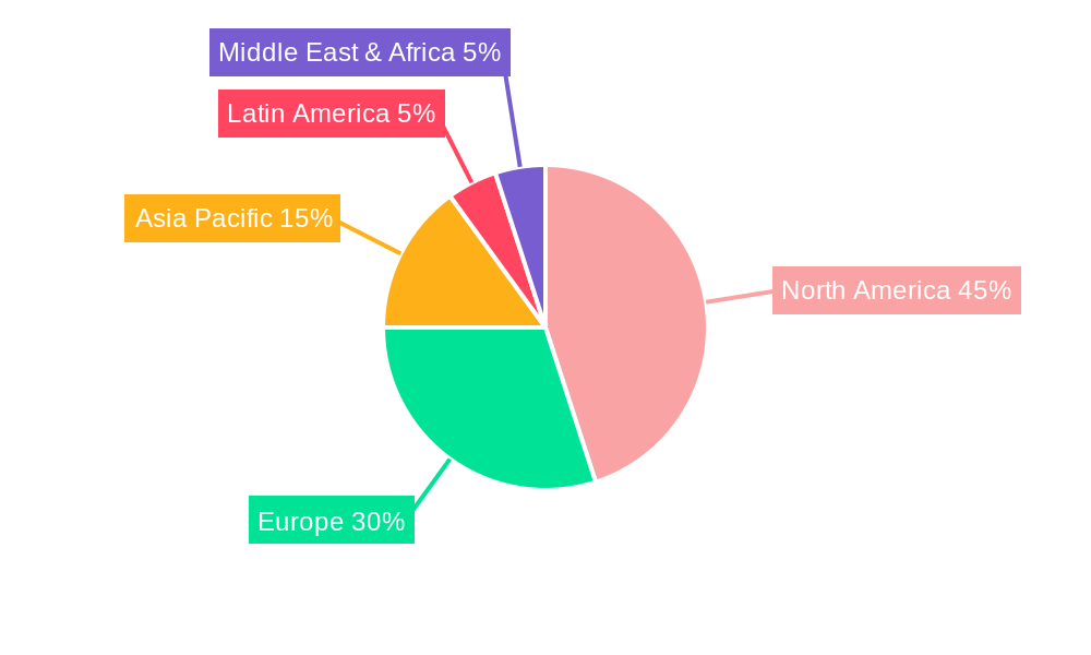 North America Structured Cabling Market Market Share by Region - Global Geographic Distribution