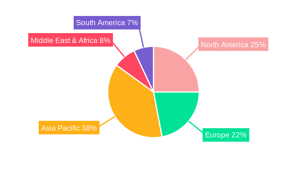 Solvent Borne Acrylic Adhesive Market Share by Region - Global Geographic Distribution