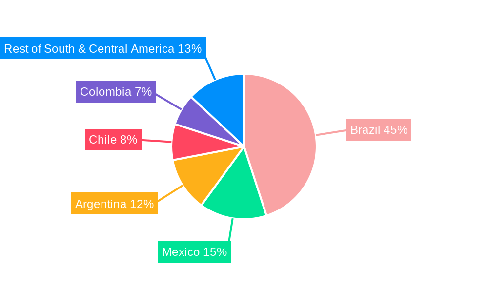 South and Central America Motive Lead-Acid Battery Market Market Share by Region - Global Geographic Distribution