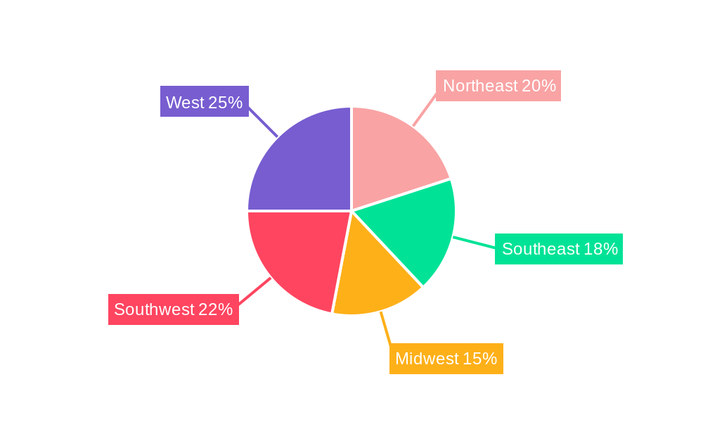 US Recreational And Vacation Camp Market Market Share by Region - Global Geographic Distribution