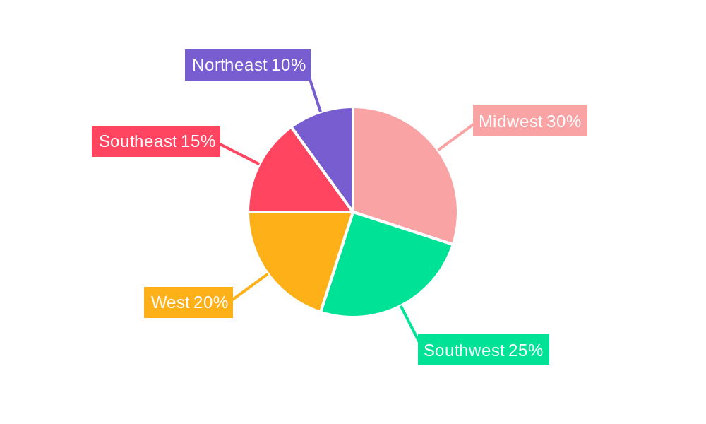 USA Agricultural Irrigation Machinery Market Market Share by Region - Global Geographic Distribution