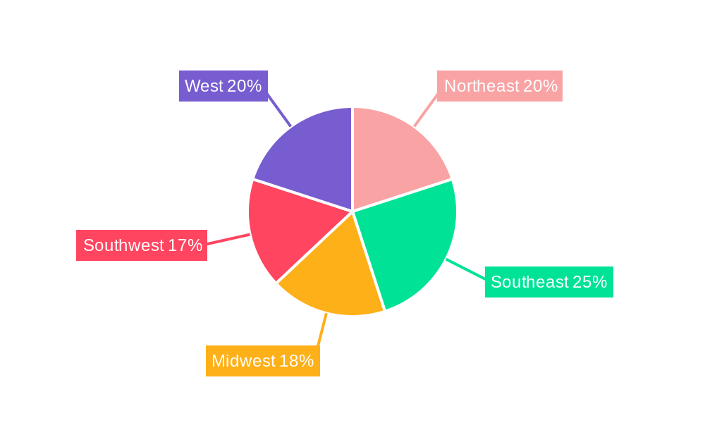 USA Contract Bottling & Beverage Filling Market Market Share by Region - Global Geographic Distribution