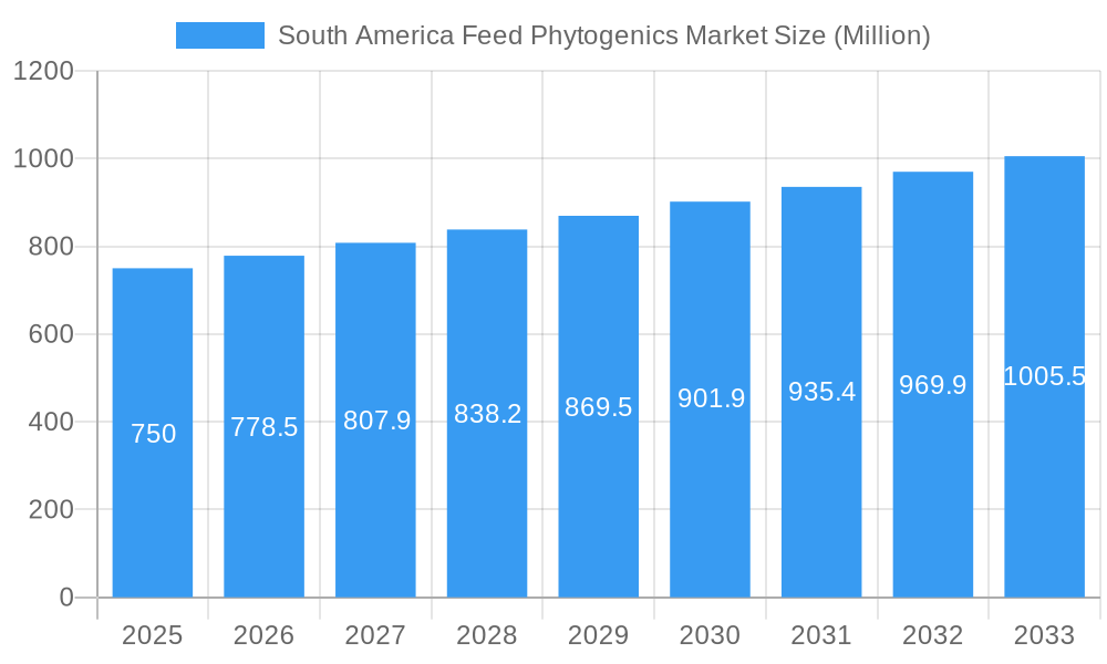 South America Feed Phytogenics Market Market Size and Forecast (2024-2030)