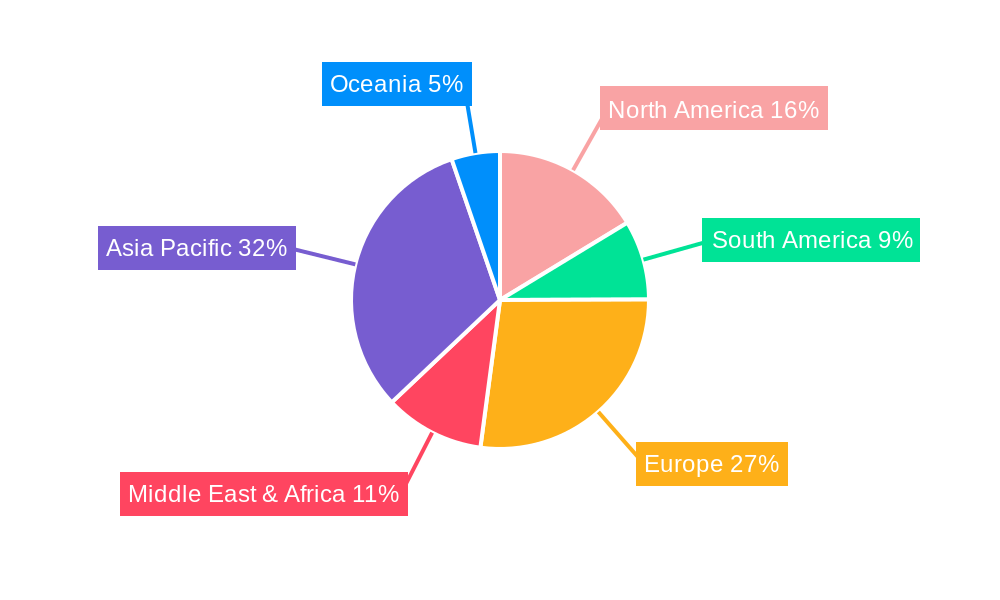 Chinese Hair Care Industry Market Share by Region - Global Geographic Distribution
