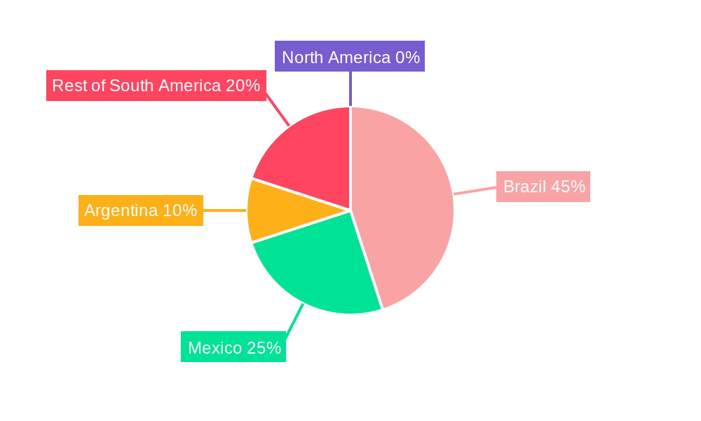 Latin America Jewelry Industry Market Share by Region - Global Geographic Distribution