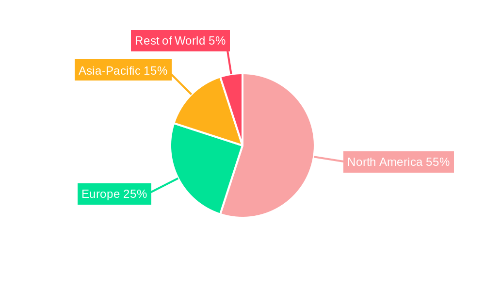 North America Financial Advisory Services Market Market Share by Region - Global Geographic Distribution