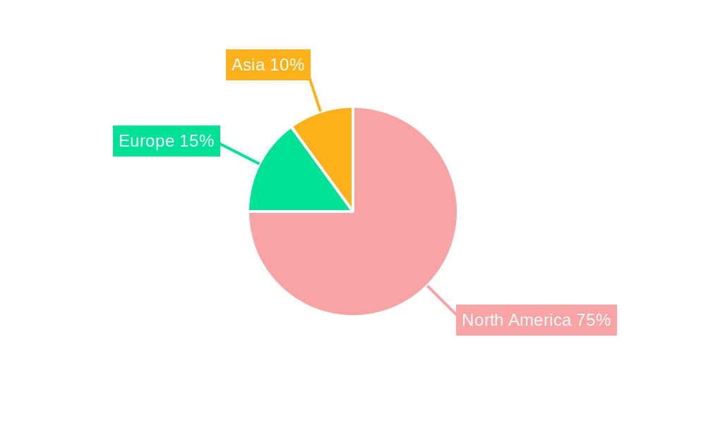 North America Nuclear Reactor Construction Market Market Share by Region - Global Geographic Distribution