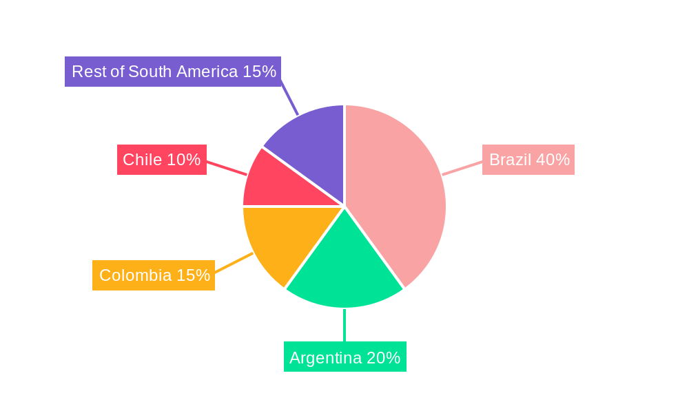 South America Air Insulated Switchgear Market Market Share by Region - Global Geographic Distribution