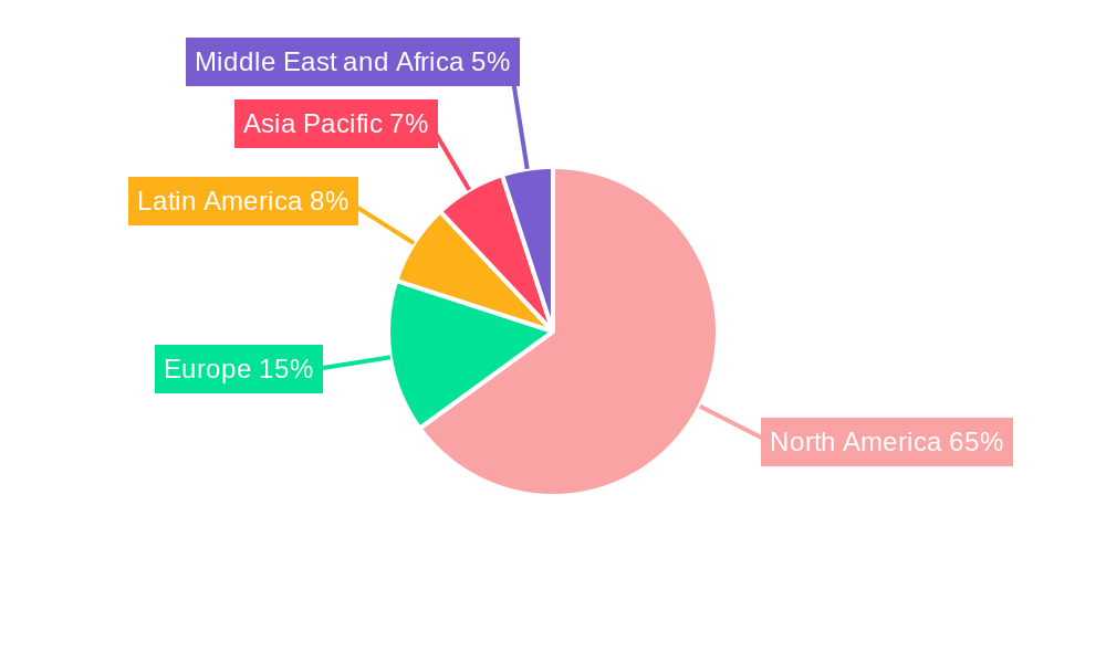United States Mobile Payments Market Market Share by Region - Global Geographic Distribution